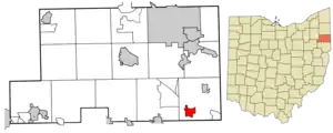 Location of New Springfield in Mahoning County and in the State of Ohio