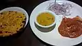 Served with dal fry and makke ki roti