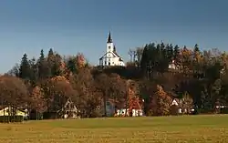 Malenovice with the Church of Saint Ignatius of Loyola