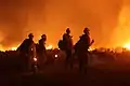 Crews working the Mangum Fire on June 24, 2020