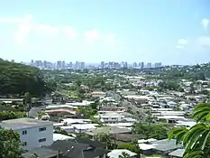 Manoa Valley facing Waikiki, Honolulu