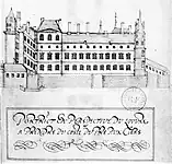 Perspective view from the south, engraving from the 1580s