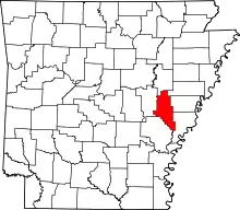 State map highlighting Monroe County