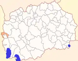 Location of Municipality of Debar