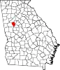 State map highlighting Fayette County
