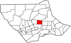 Map of Lycoming County, Pennsylvania highlighting Eldred Township