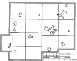 Location of West Leipsic in Putnam County