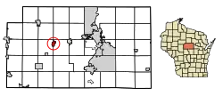 Location of Edgar in Marathon County, Wisconsin.