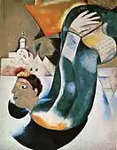 Marc Chagall, 1911–12, Le saint voiturier (The Holy Coachman), oil on canvas, 148 x 117.5&nbsp;cm, private collection