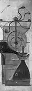Marcel Duchamp, 1911, Coffee Mill (Moulin à café), oil and graphite on board, 33&nbsp;cm ×&nbsp;12.7&nbsp;cm (13.0&nbsp;in ×&nbsp;5.0&nbsp;in), Tate, London