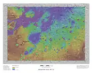 Map showing locations Nirgal Vallis and other nearby valleys