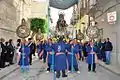 The solemn procession of Our Lady of Miracles' statue.