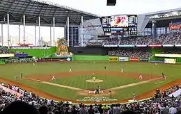 Marlins Park, home of the Miami Marlins of the MLB
