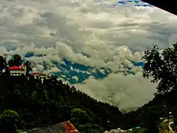 View of Mussoorie, Uttarakhand from the top of Gun Hill