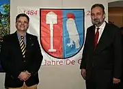 Matthias Laurenz Gräff and Karl von Habsburg, head of the House Habsburg-Lorraine, the former imperial and royal house of the Holy Roman Empire and Austria