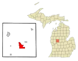 Location of Canadian Lakes, Michigan