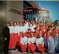 Indonesian choir group wearing Bugis traditional costumes, the ladies wearing bodo blouse