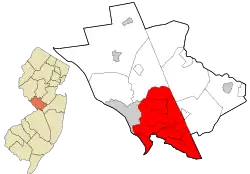 Location in Mercer County and the state of New Jersey.
Interactive map of Hamilton Township, New Jersey