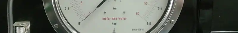 Ambient pressure in diving is often specified in terms of depth of sea water