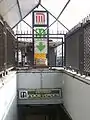 Indios Verdes metro station is named after the monument and its pictogram features the silhouettes of the sculptures (sign pictured)