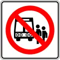 Passenger vehicles prohibited from stopping