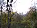 view of Narragansett Bay from the hill