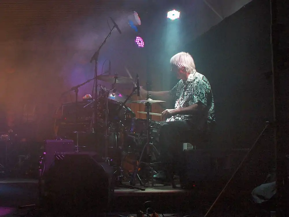 Mick Avory playing with The Swinging Blue Jeans in 2013