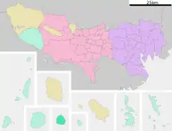 Location of Mikurajima in Tokyo Metropolis