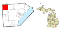 Location within Monroe County