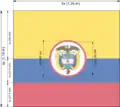 Construction sheet of the military flag