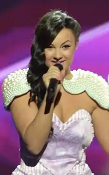 Mirna Radulovic after winning on Prvi glas Srbije