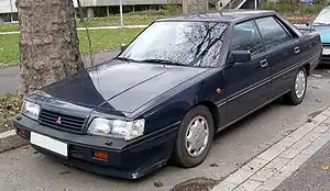 Sedan (Europe, 1987–1990).mw-parser-output .hatnote{font-style:italic}.mw-parser-output div.hatnote{padding-left:1.6em;margin-bottom:0.5em}.mw-parser-output .hatnote i{font-style:normal}.mw-parser-output .hatnote+link+.hatnote{margin-top:-0.5em}Main article: Mitsubishi Galant