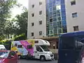 A Mitzvah Tank at the entrance of the Moscow Jewish community center – Chabad Lubavitch, June 2013