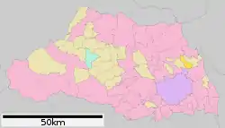 Location of Miyashiro in Saitama Prefecture