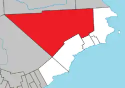 Location within Le Rocher-Percé RCM.