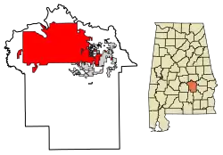 Location within Montgomery County