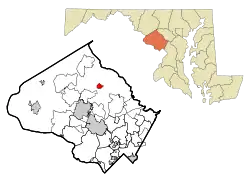 Location of Laytonsville, Maryland