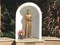 Monument of Michael J. McGivney, Founder of Knights of Columbus, at the Church of the Ascension in Saratoga, California, USA