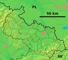 Ostravice (river) is located in Moravian-Silesian Region