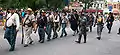 Captured soldiers are marched off to be paroled