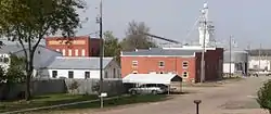 Looking south at downtown Morse Bluff
