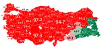 Turkish- and Kurdish-speaking pluralities