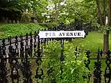 Fir Avenue mark in cemetery