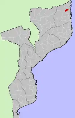 District location in Mozambique