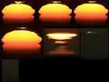 Sunset sequence with multiple green flashes