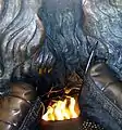 Bronze sofas inside the head