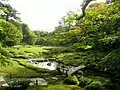 Garden view with bridge in Murin-an