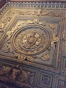 Renaissance ceiling of the king's bedroom in the Louvre Palace, by Francisque Scibecq de Carpi, 1556