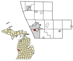Location of Roosevelt Park, Michigan
