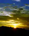 Mustard Blue Sunset, Landers, California USA.